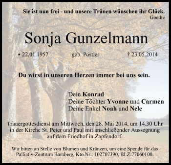 Anzeige von Sonja Gunzelmann von MGO