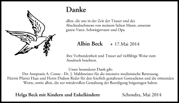 Anzeige von Albin Beck von MGO