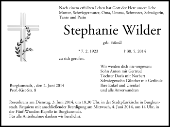 Anzeige von Stephanie Wilder von MGO
