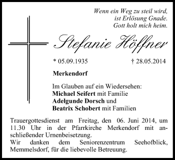 Anzeige von Stefanie Höffner von MGO