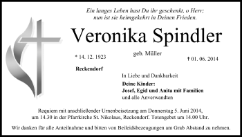 Anzeige von Veronika Spindler von MGO