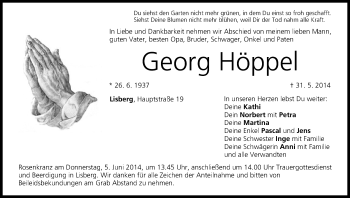 Anzeige von Georg Höppel von MGO
