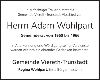 Anzeige von Adam Wohlpart von MGO