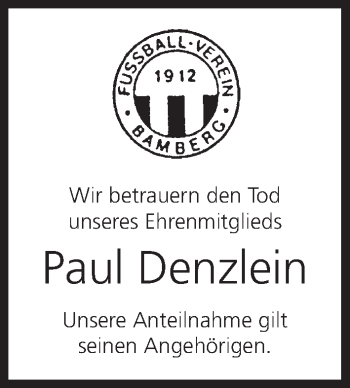 Anzeige von Paul Denzlein von MGO