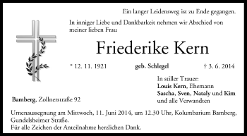 Anzeige von Friederike Kern von MGO
