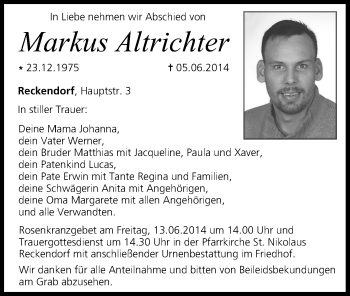 Anzeige von Markus Altrichter von MGO