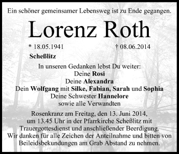 Anzeige von Lorenz Roth von MGO