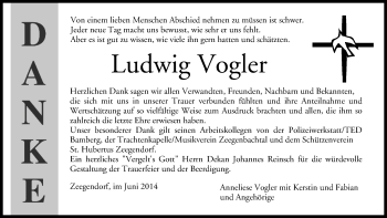 Anzeige von Ludwig Vogler von MGO