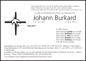 Anzeige von Johann Burkard von MGO
