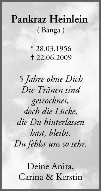Anzeige von Pankraz Heinlein von MGO