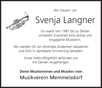 Anzeige von Svenja Langner von MGO