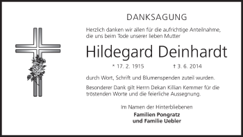 Anzeige von Hildegard Deinhardt von MGO
