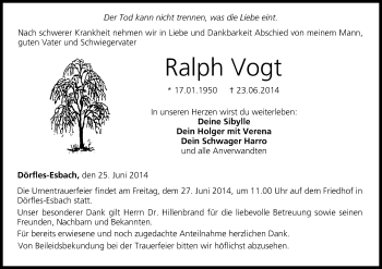 Anzeige von Ralph Vogt von MGO