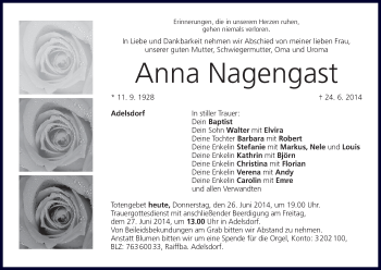 Anzeige von Anna Nagengast von MGO