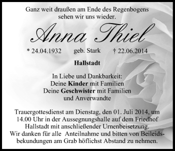 Anzeige von Anna Thiel von MGO