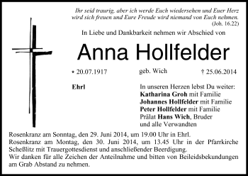 Anzeige von Anna Hollfelder von MGO