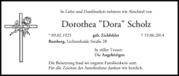 Anzeige von Dorothea Scholz von MGO