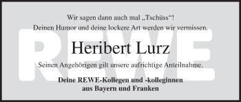 Anzeige von Heribert Lurz von MGO