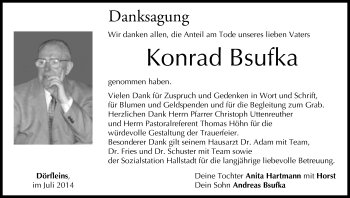 Anzeige von Konrad Bsufka von MGO