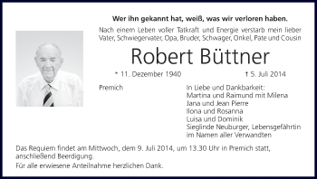 Anzeige von Robert Büttner von MGO