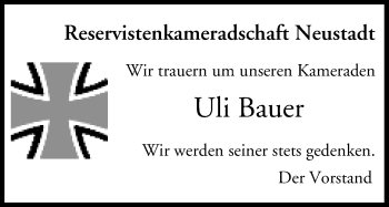 Anzeige von Uli Bauer von MGO