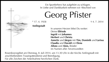 Anzeige von Georg Pfister von MGO