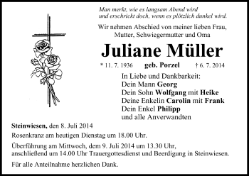 Anzeige von Juliane Müller von MGO