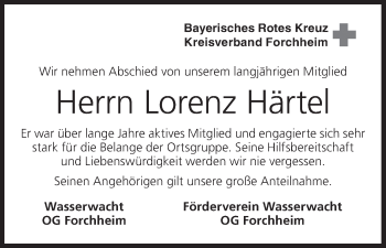 Anzeige von Lorenz Härtel von MGO