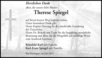 Anzeige von Therese Spiegel von MGO