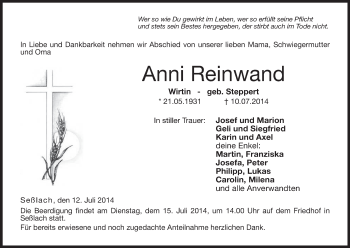 Anzeige von Anni Reinwand von MGO
