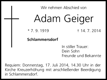 Anzeige von Adam Geiger von MGO