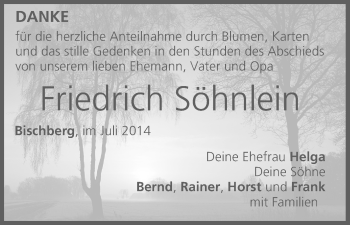 Anzeige von Friedrich Söhnlein von MGO