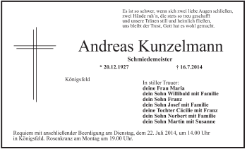 Anzeige von Andreas Kunzelmann von MGO