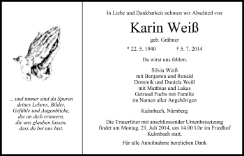 Anzeige von Karin Weiß von MGO