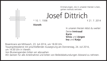 Anzeige von Josef Dittrich von MGO