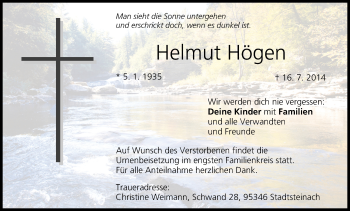Anzeige von Helmut Högen von MGO