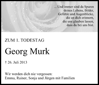 Anzeige von Georg Murk von MGO