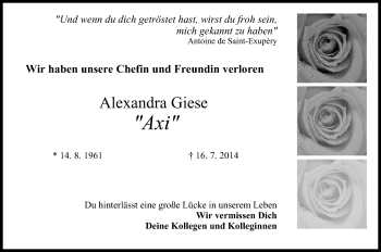 Anzeige von Alexandra Giese von MGO