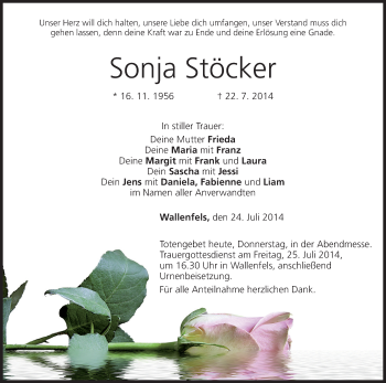 Anzeige von Sonja Stöcker von MGO