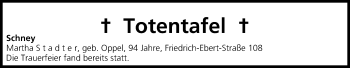 Anzeige von Totentafel vom 26.07.2014 von MGO