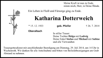 Anzeige von Katharina Dotterweich von MGO