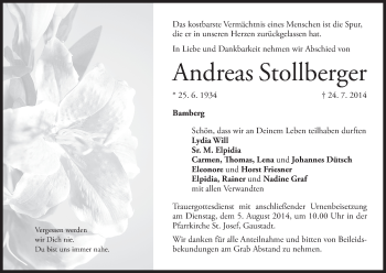 Anzeige von Andreas Stollberger von MGO