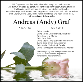 Anzeige von Andreas Gräf von MGO