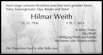 Anzeige von Hilmar Weith von MGO
