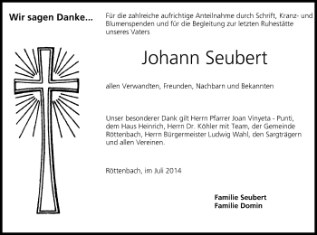 Anzeige von Johann Seubert von MGO
