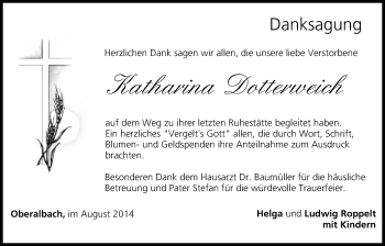 Anzeige von Katharina Dotterweich von MGO