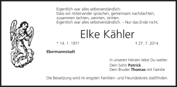 Anzeige von Elke Kähler von MGO