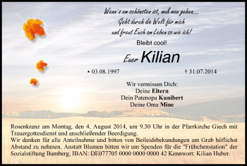 Anzeige von Kilian  von MGO