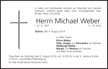 Anzeige von Michael Weber von MGO
