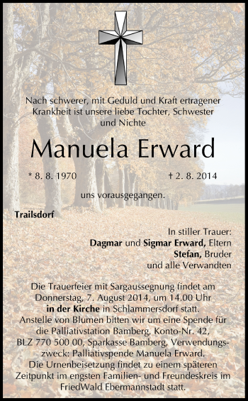 Anzeige von Manuela Erward von MGO